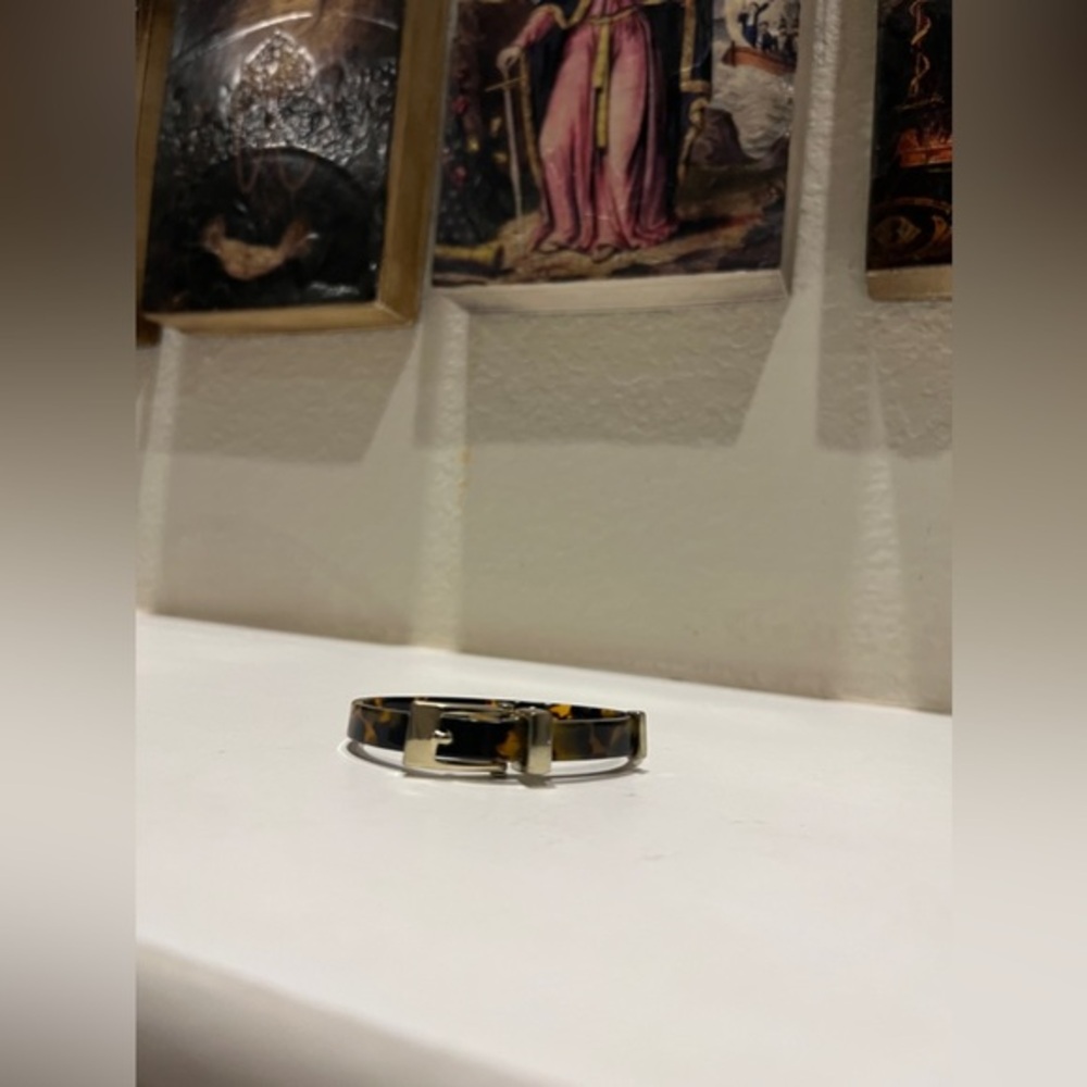 Anne Klein Faux Tortoise Shell Buckle‎ Cuff/Bracelet
